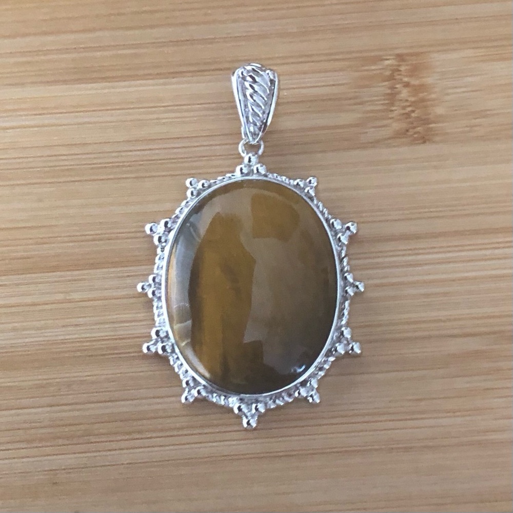 $78 Designer Estate Pendant Sterling Silver Marked EA 925 CHINA